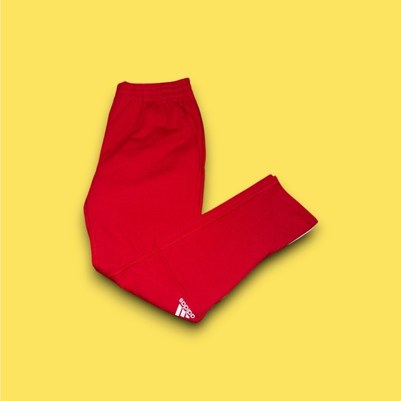 Adidas Men's Squad ID Mesh Track Pants University Red-White Zipper Pockets Large - Picture 1 of 5
